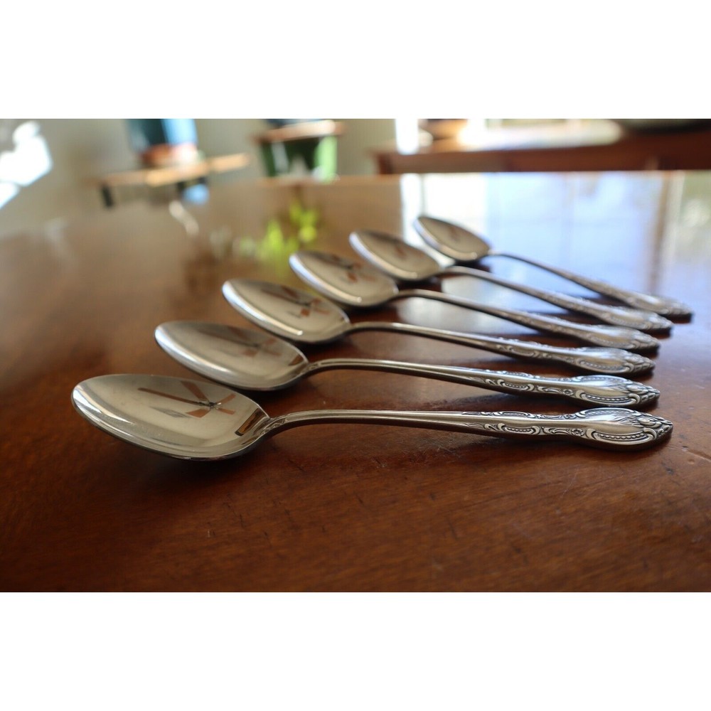 Hanford Forge 6x Soup Dinner Table Spoon Oval CHARLESTON CLASSIC Stainless 7.2" - Picture 7 of 8